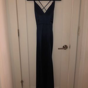 Navy Blue Sleek Gown